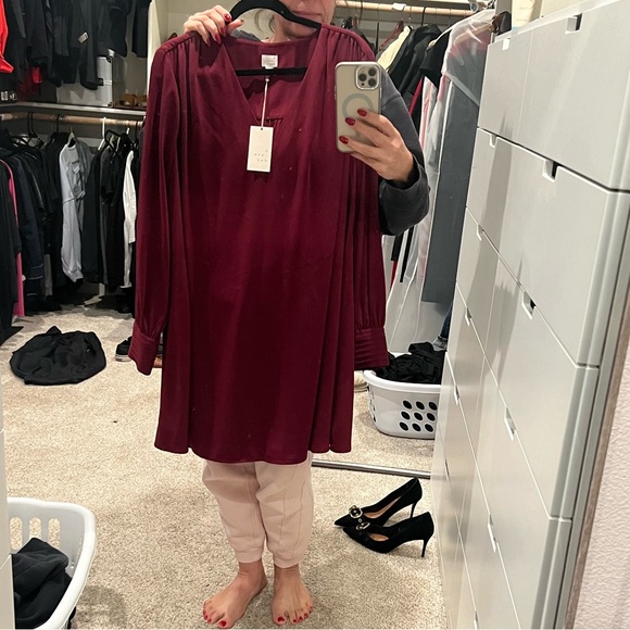 NWT burgundy shift dress. - Picture 7 of 7